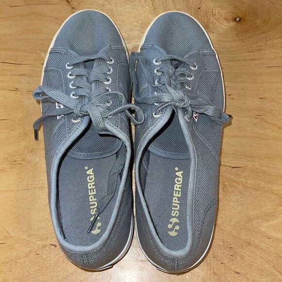 Superga Cotu Classic Platform Sneaker Grey‎ Sage Size 8.5 - Picture 5 of 7